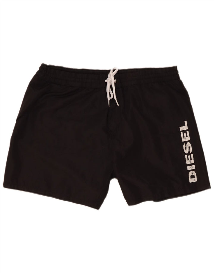 DIESEL Herren Badeshorts mit Grafik, EU 50, Größe L, Schwarz, Polyester