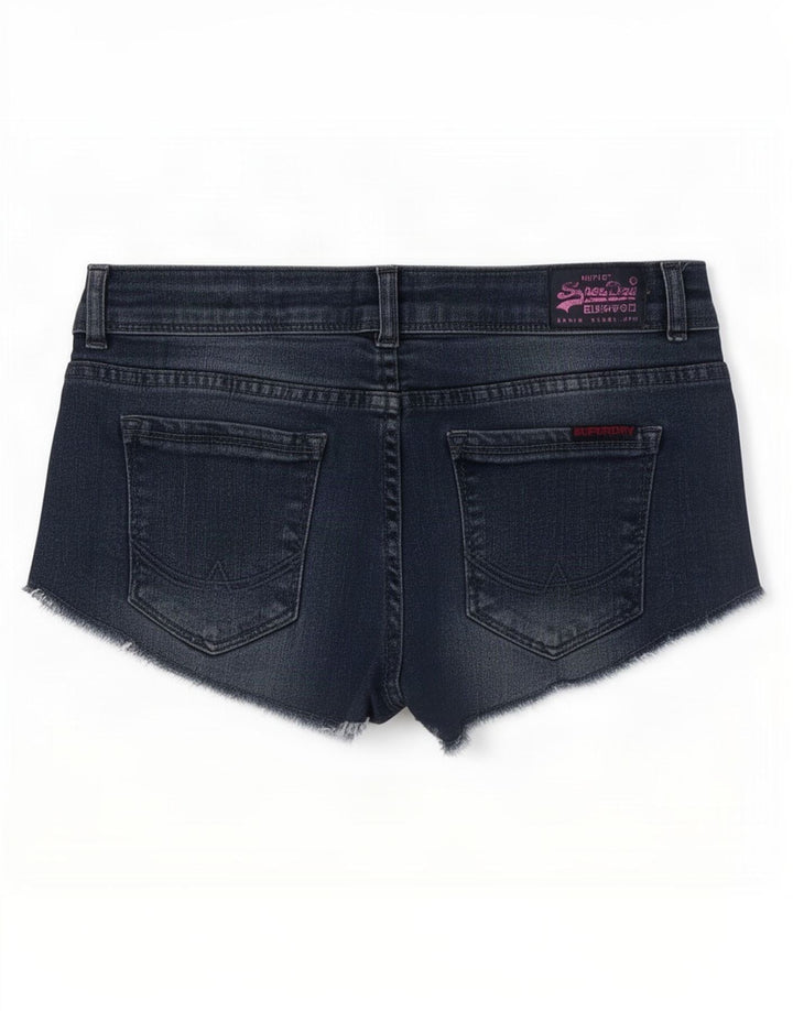 Superdry Damen Denim Hot Pants Medium W28 Blau