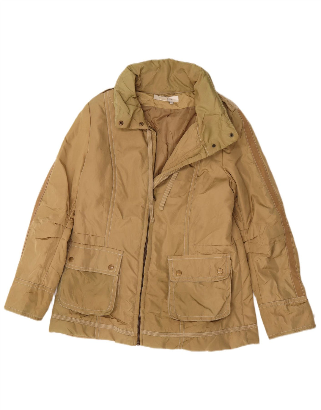 Zara Damen Utility-Jacke UK 18 XL Beige Nylon