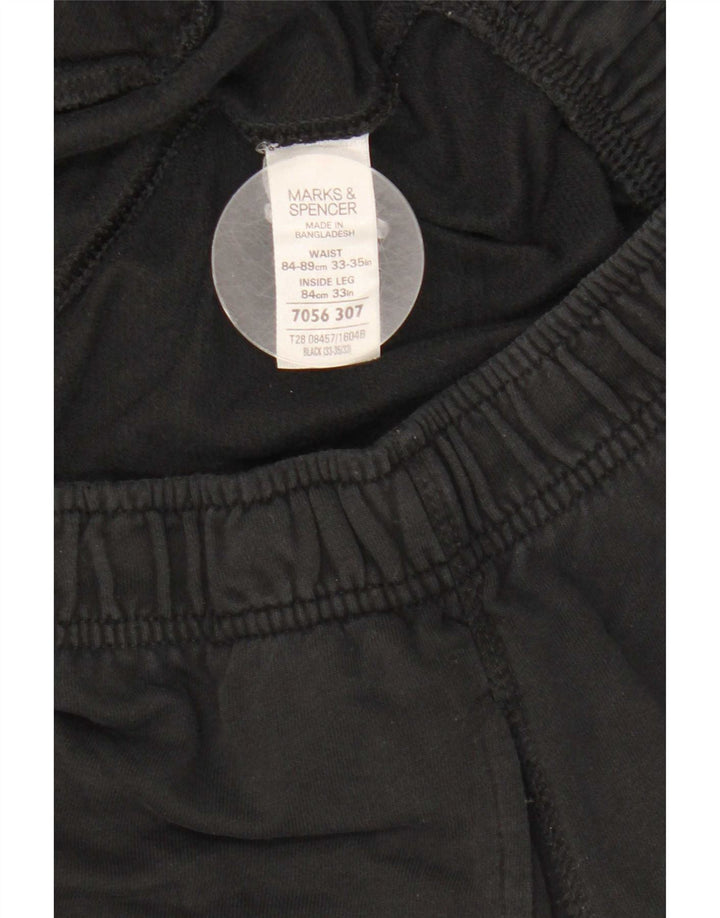 Marks & Spencer Herren-Trainingshose, große schwarze Baumwolle