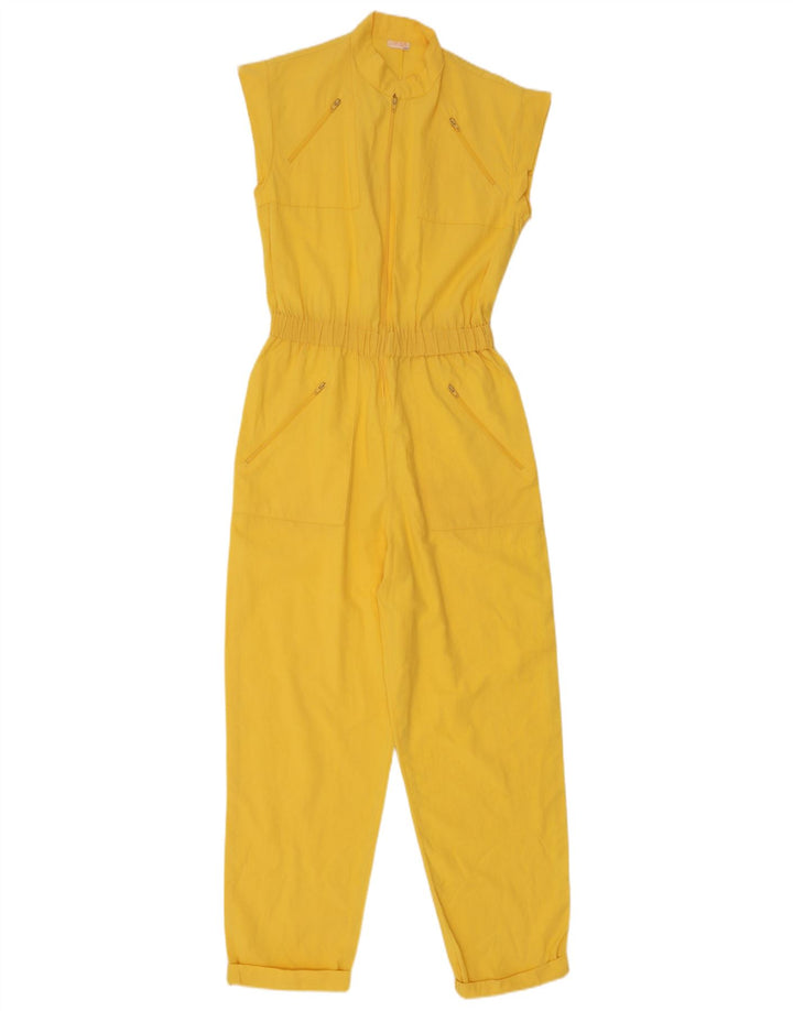 Vintage Damen Ärmelloser Overall IT 40 Klein Gelb