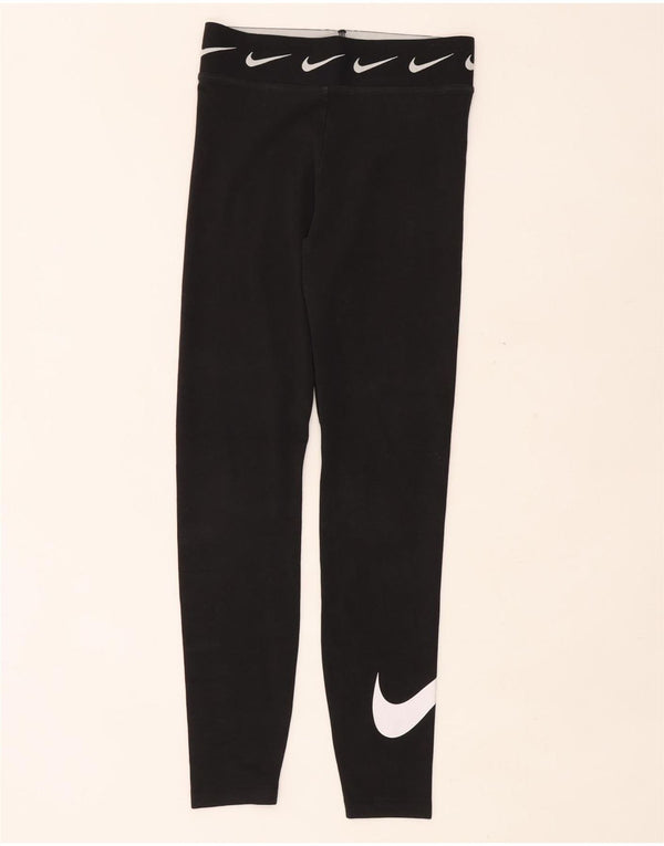 NIKE Damen Graphic Leggings UK 8 Small Schwarz