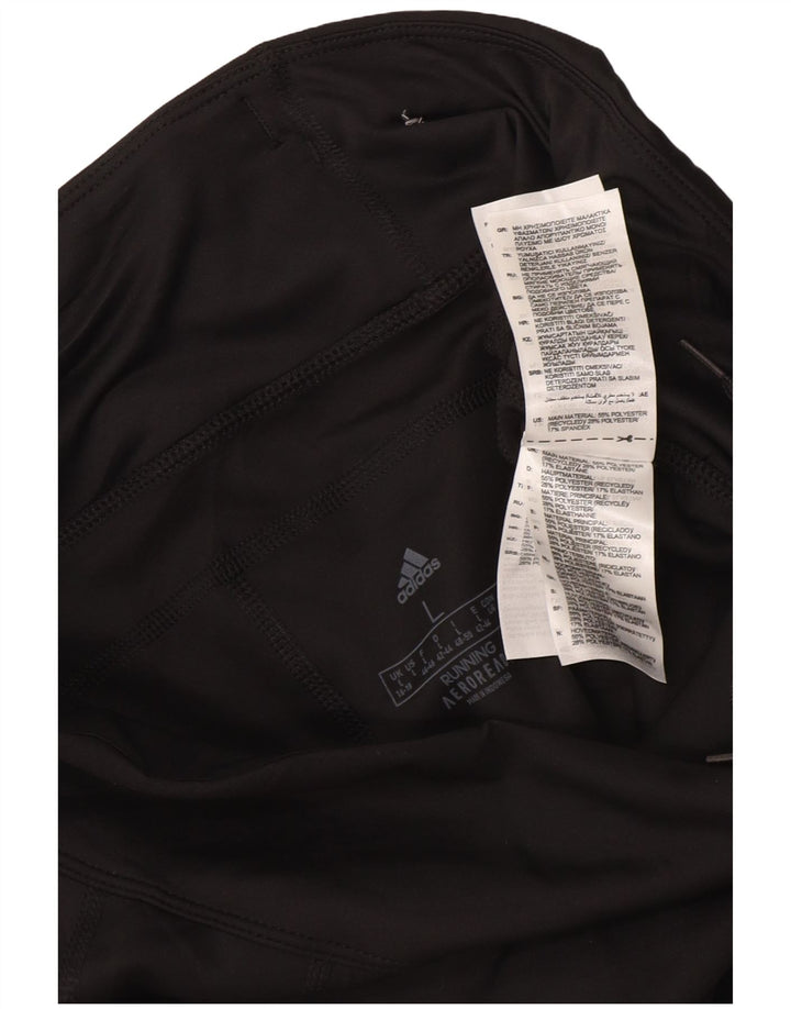 ADIDAS Damen Aeroready Leggings UK 16/18 Large Schwarz Polyester