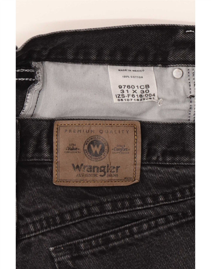 Wrangler Herren Straight Jeans W31 L30 Graue Baumwolle