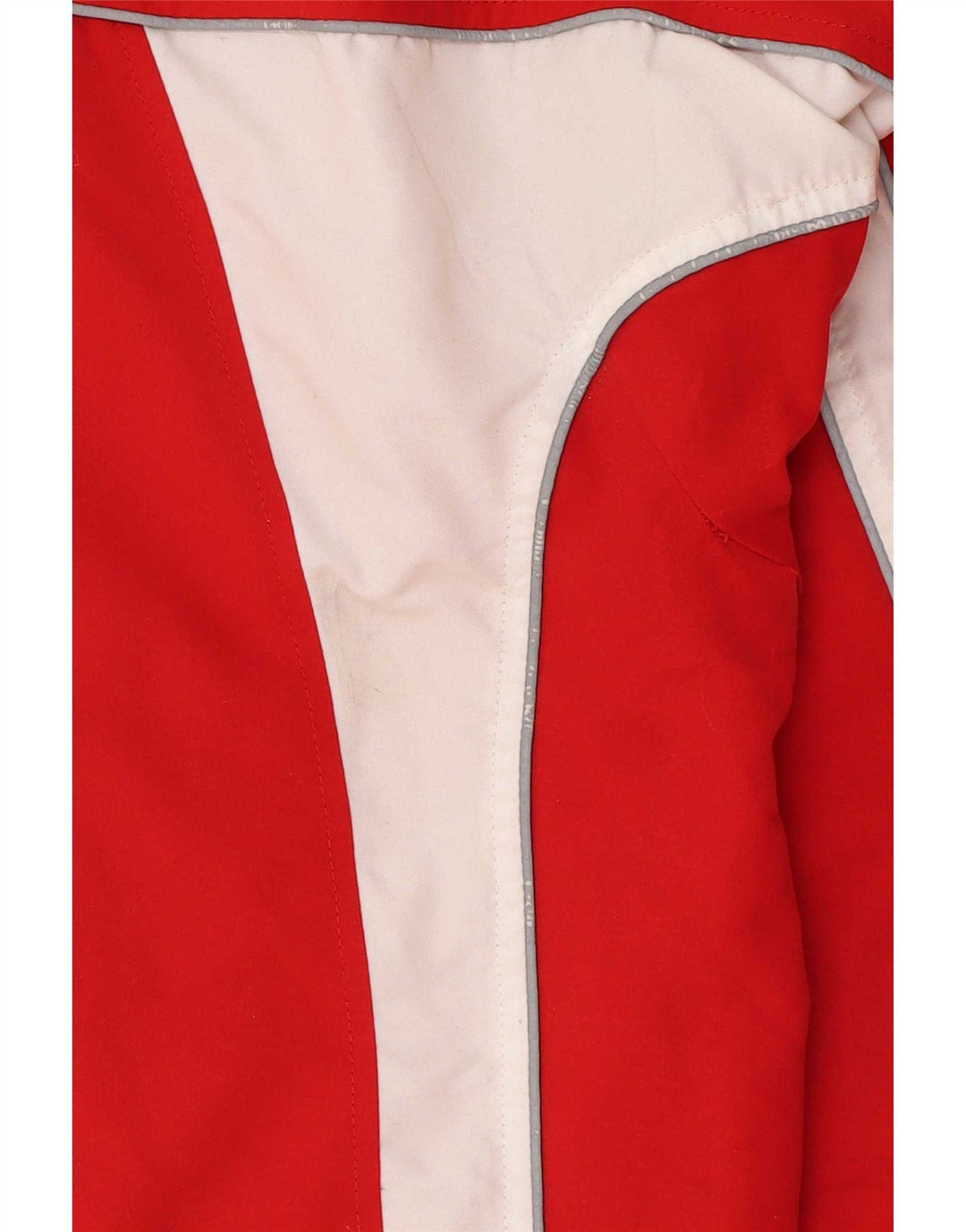 Asics Herren-Trainingsanzug-Top-Jacke, großes rotes Farbblock-Polyester