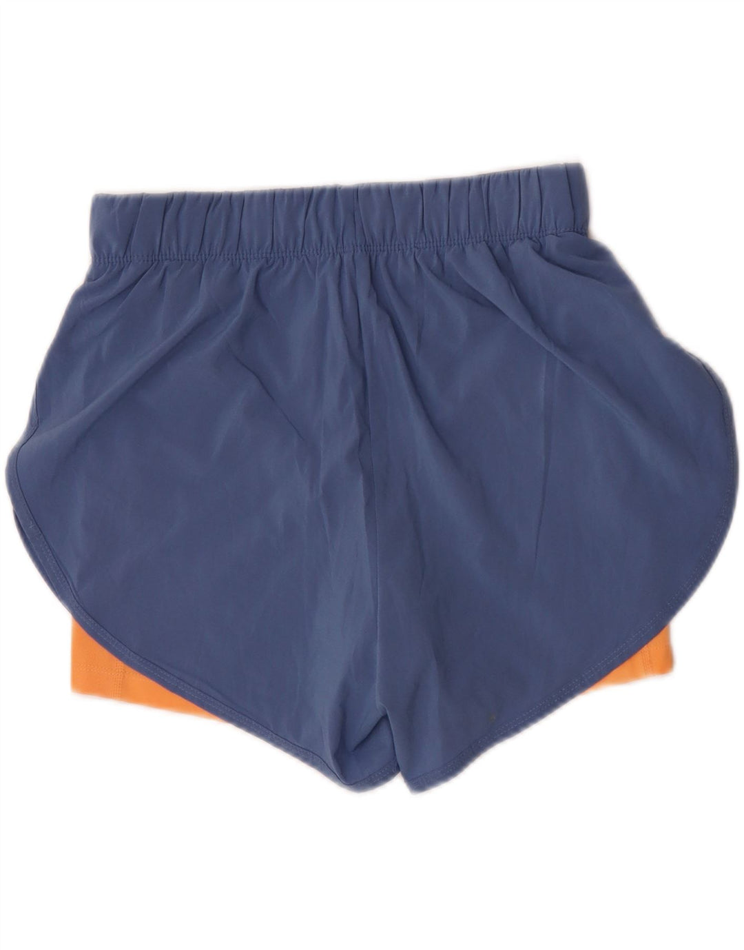 Nike Damen Dri Fit Sport Shorts UK 12 Mittelblaues Colourblock-Polyester