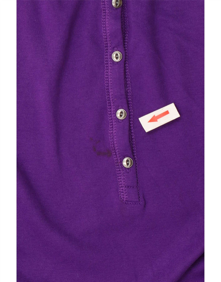 Chaps Damen Top Langarm UK 18 XL Lila kariert Baumwolle