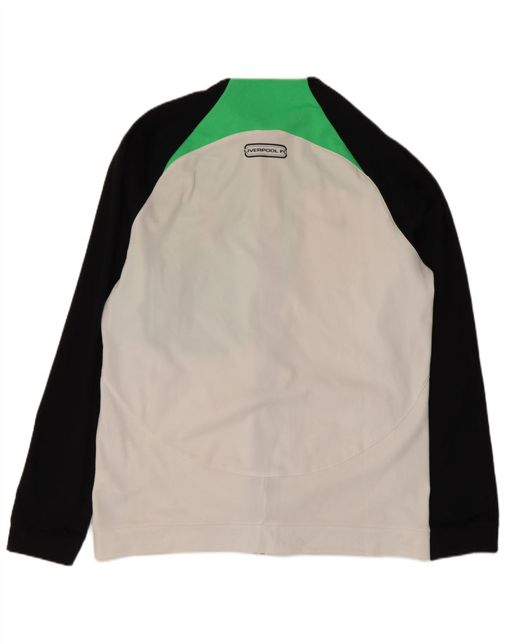 NIKE Herren-Trainingsanzug „Liverpool Slim Fit“, Top-Jacke, Größe L, Weiß, Farbblock