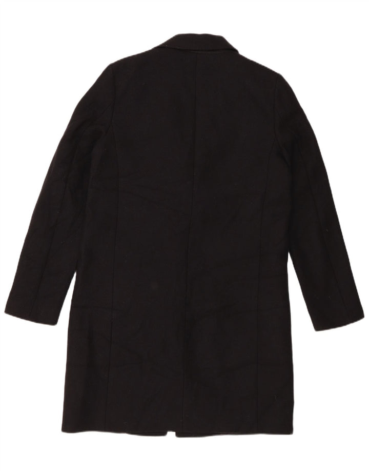 ZARA Damen Mantel UK 14 Medium Schwarz