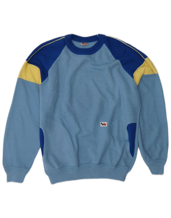 ROBY Damen-Sweatshirt-Pullover IT 44 Mittelblauer Farbblock
