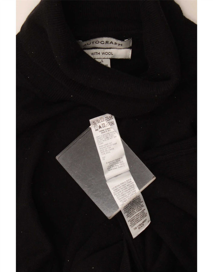 Marks & Spencer Damen Autograph Rollkragenpullover, Gr. 16, Schwarz