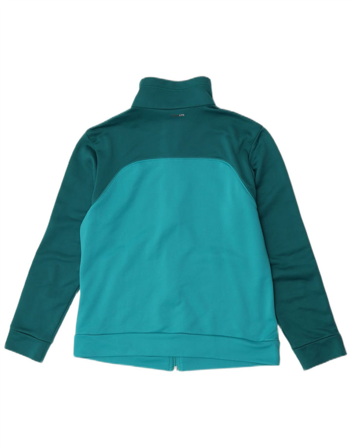 Adidas Damen Climalite Trainingsanzug Top Jacke UK 12/14 Mittelgrün