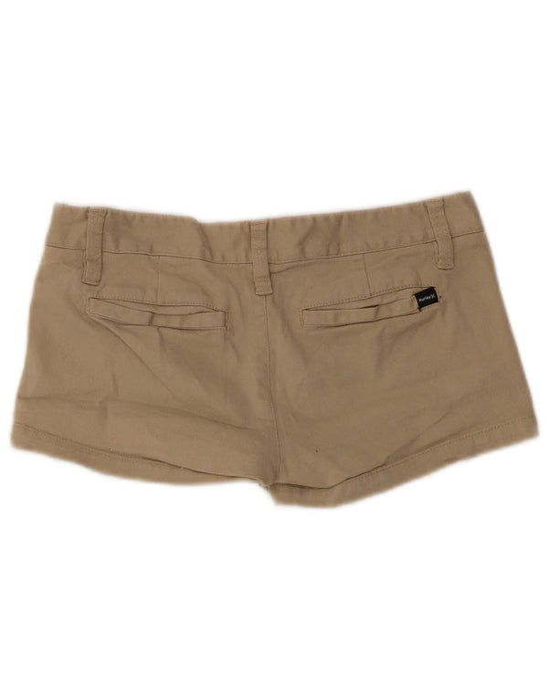 Hurley Damen Hotpants US 3 Small W30 Beige Baumwolle