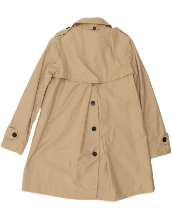 Zara Damen Trenchcoat UK 10 Small Beige Baumwolle