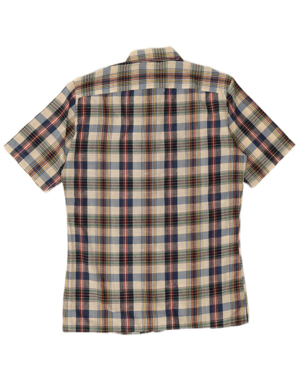 Vintage Herren Kurzarmhemd Medium Mehrfarbig kariert