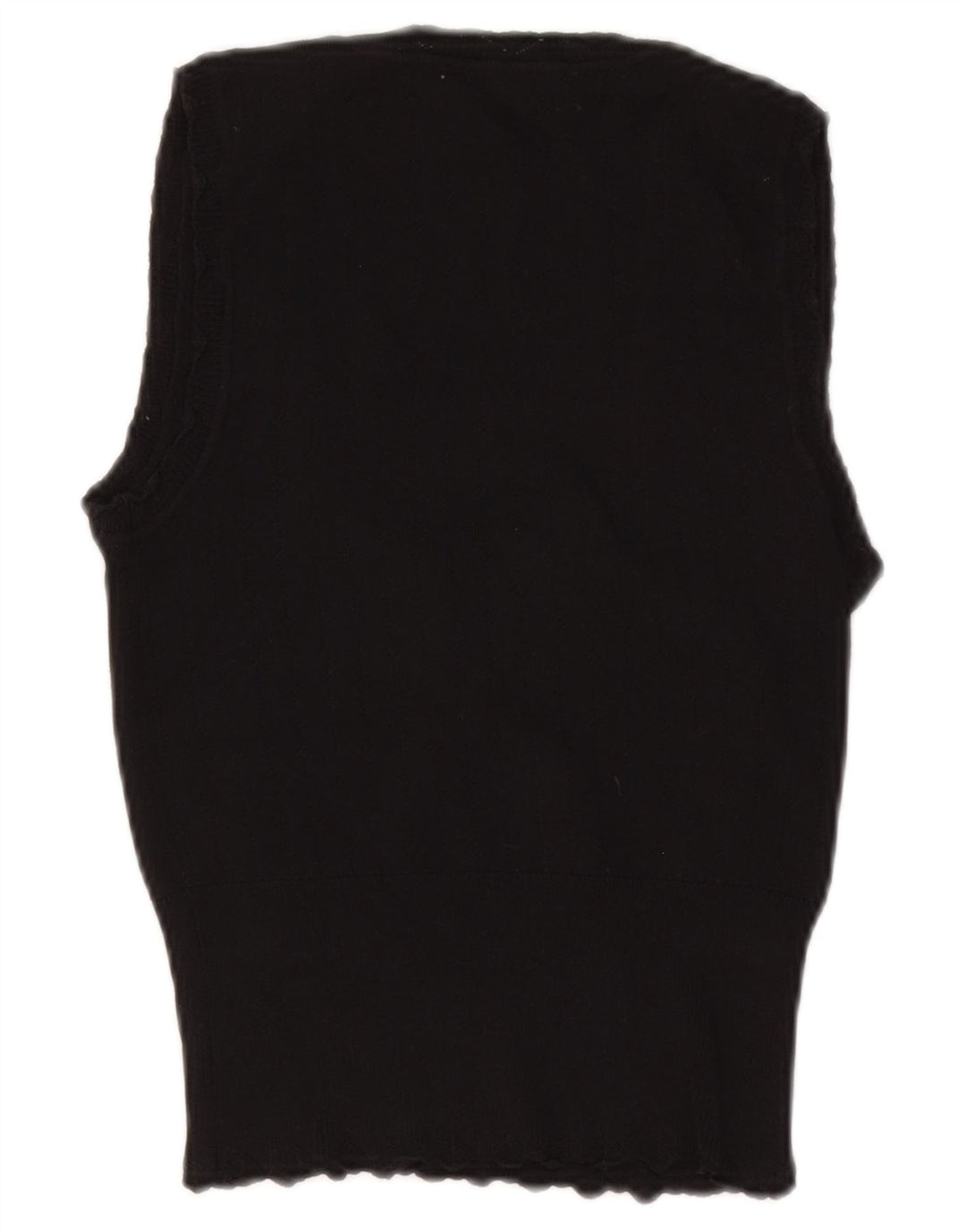 Zara Damen Crop Vest Tank Top UK 8 Small Schwarze Viskose