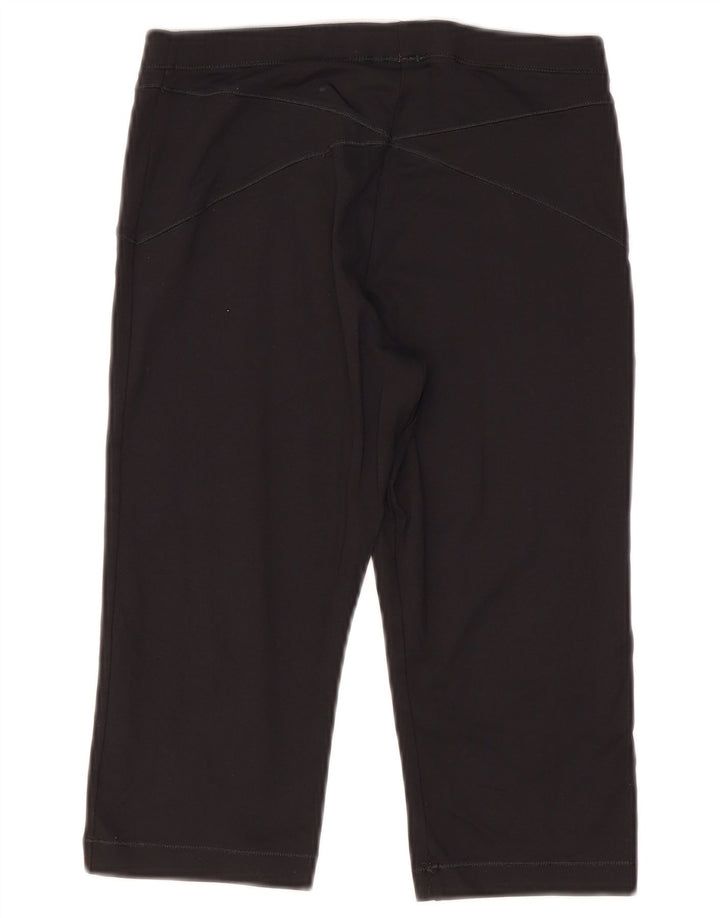 Adidas Damen Capri-Leggings UK 12 Medium Schwarz Polyamid
