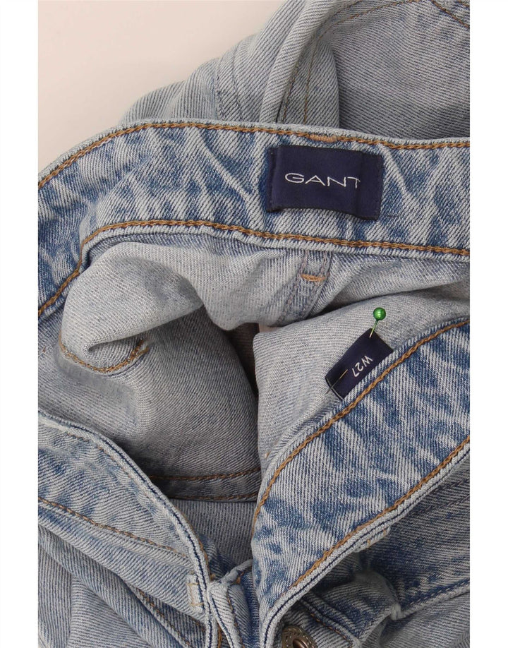 Gant Damen Straight Jeans W27 L27 Blaue Baumwolle