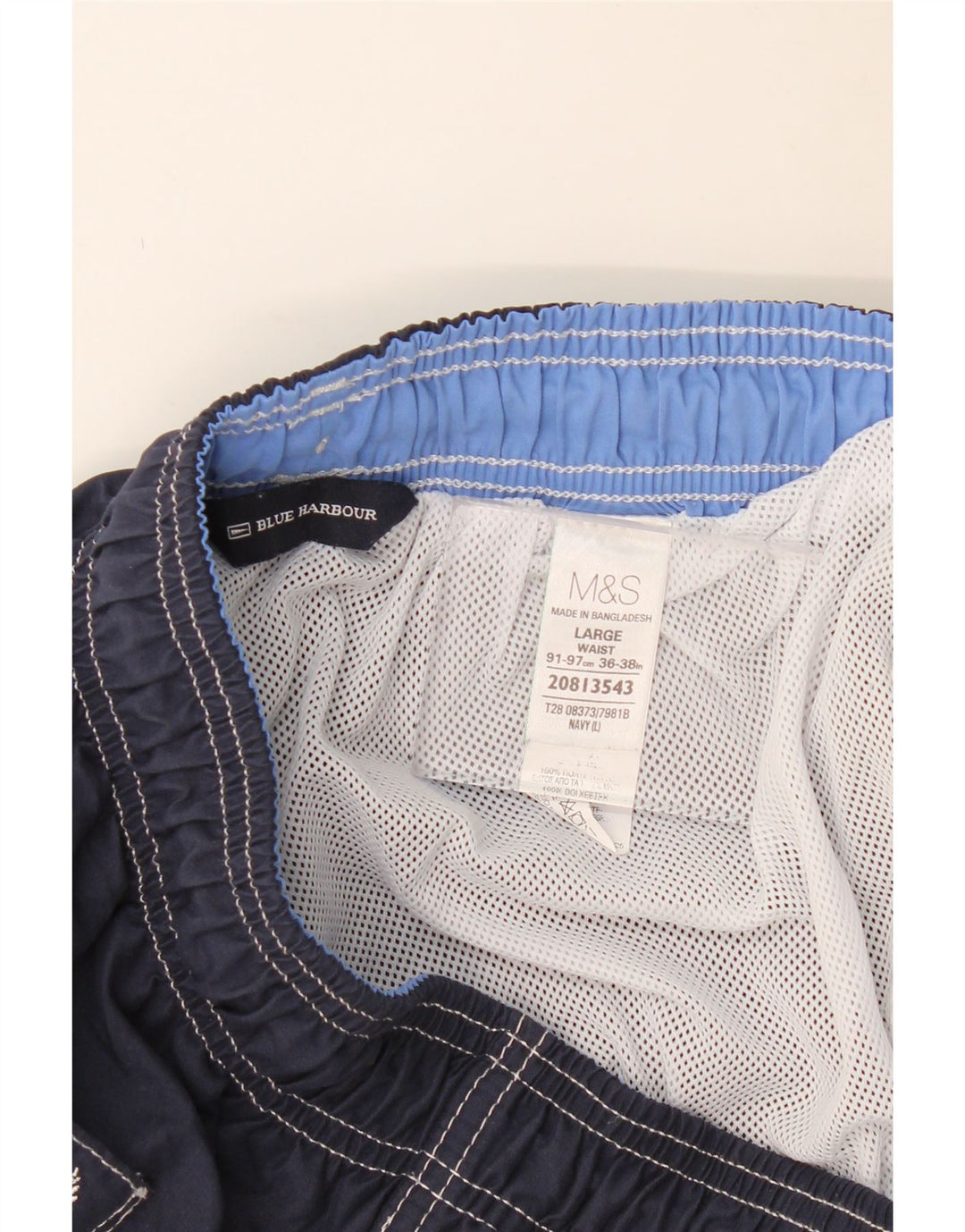 MARKS & SPENCER Herren Blue Harbor Badeshorts, Größe L, Marineblau