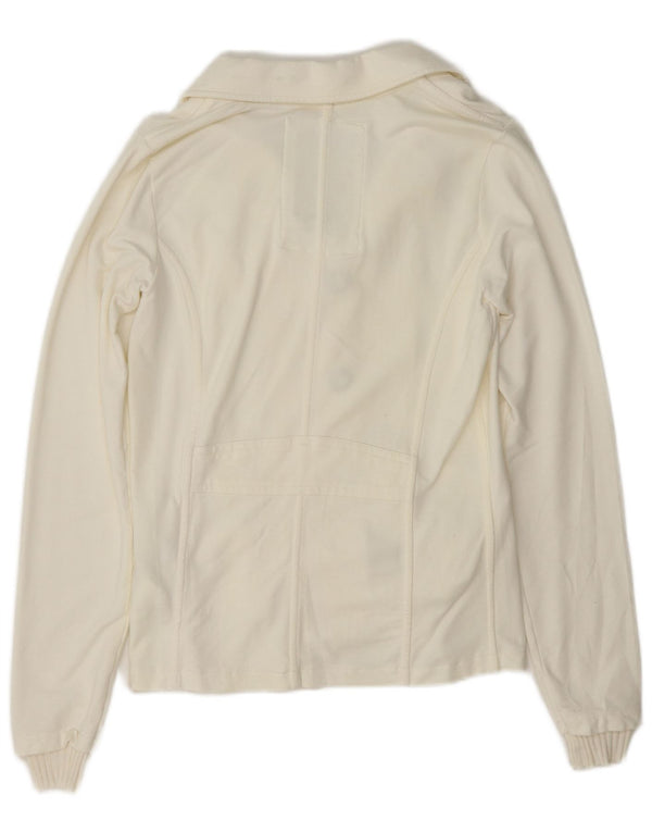 Woolrich Damen-Blazerjacke mit 3 Knöpfen, UK 12, mittelgrau, aus Baumwolle