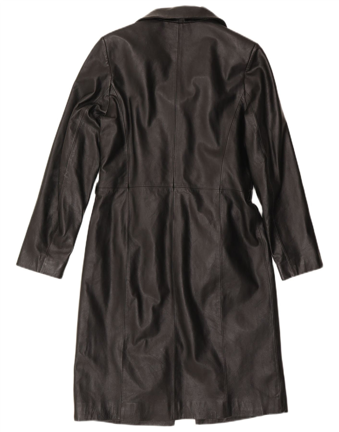 Cofi Damen Ledermantel UK 12 Mittelschwarzes Leder