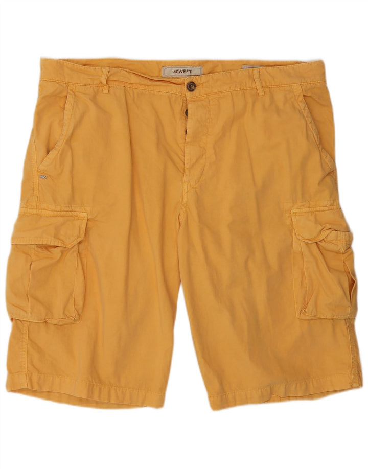 40Weft Herren Cargo Shorts IT 56 3XL W40 Gelbe Baumwolle