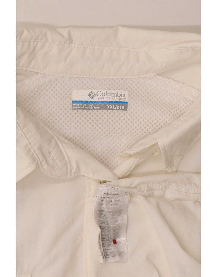 Columbia Herren-Reisehemd 2XL, weißes Nylon