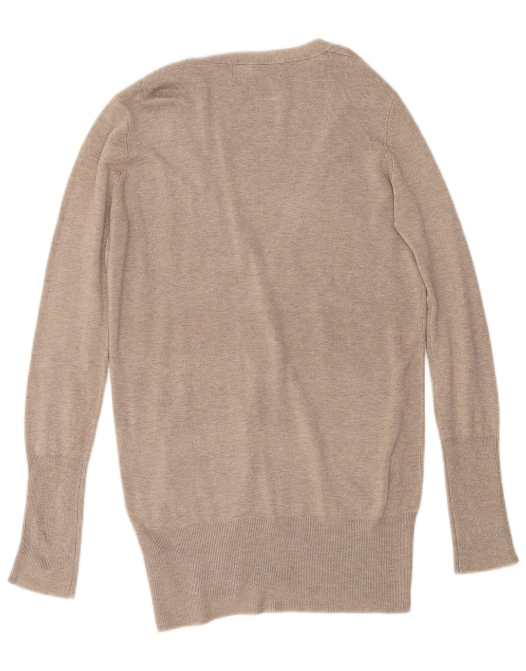 ZARA Damen-Cardigan-Pullover UK 14 Medium Beige Rayon