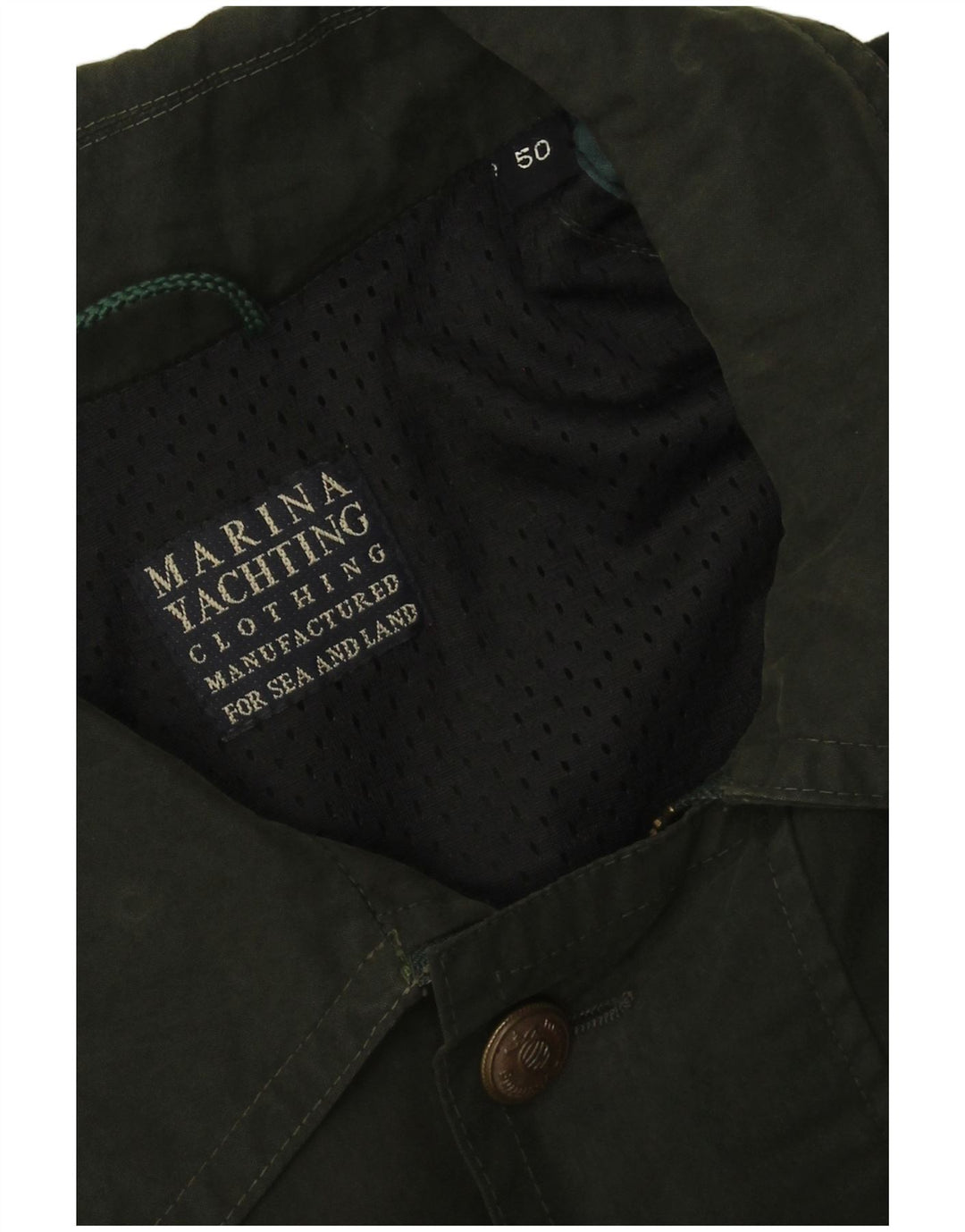 Marina Yachting Herren-Utility-Jacke IT 50 Large aus grüner Baumwolle