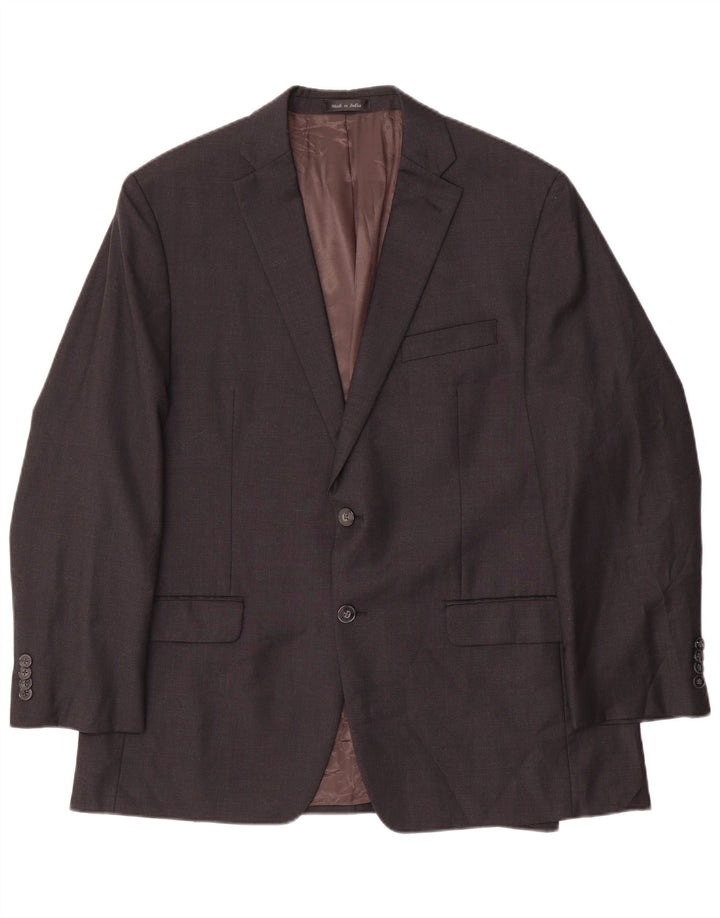 Calvin Klein Herren-Blazer mit 2 Knöpfen, UK 40, große graue Wolle