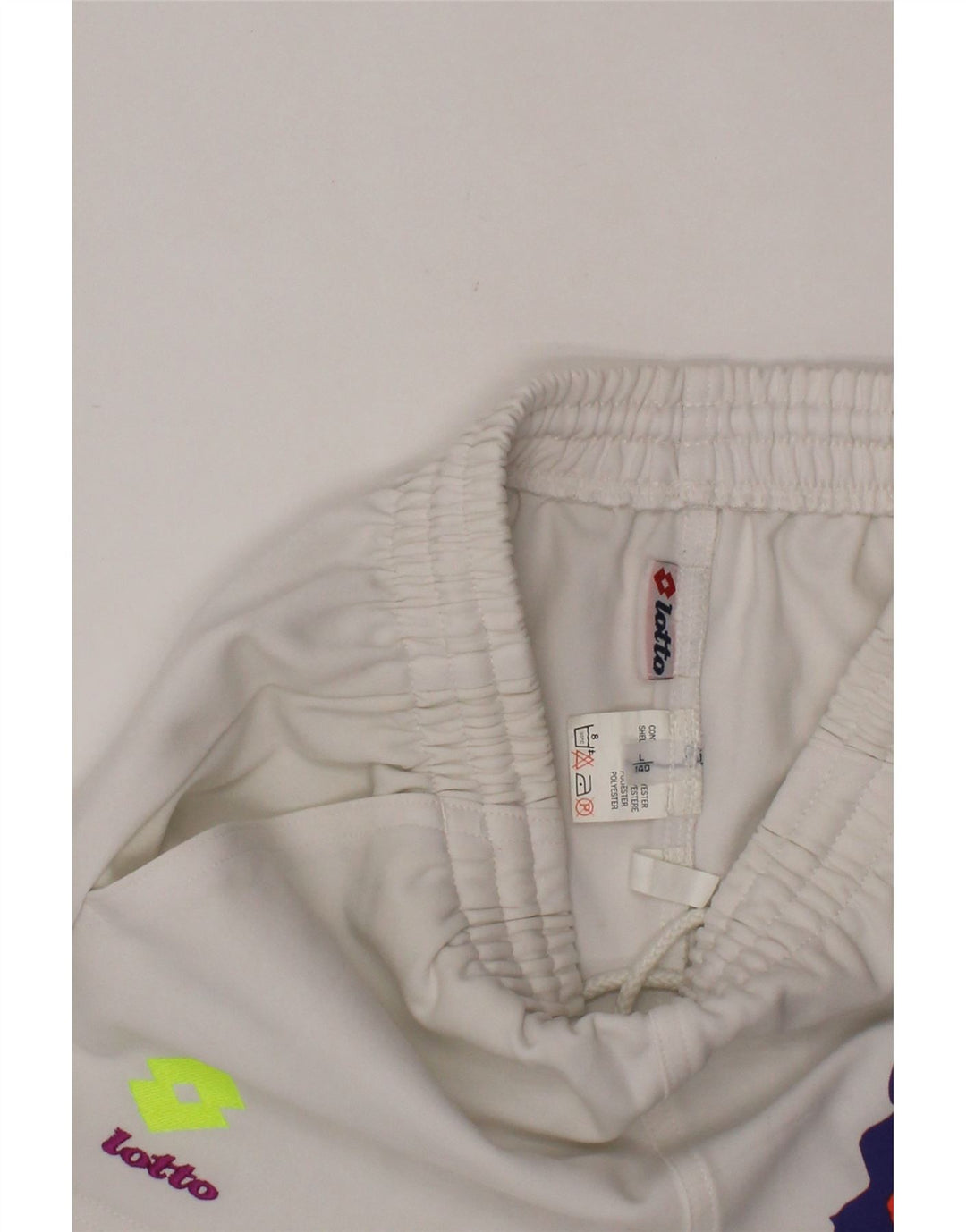 LOTTO Grafik-Sportshorts für Mädchen, 9–10 Jahre, Größe L, Weiß, Polyester