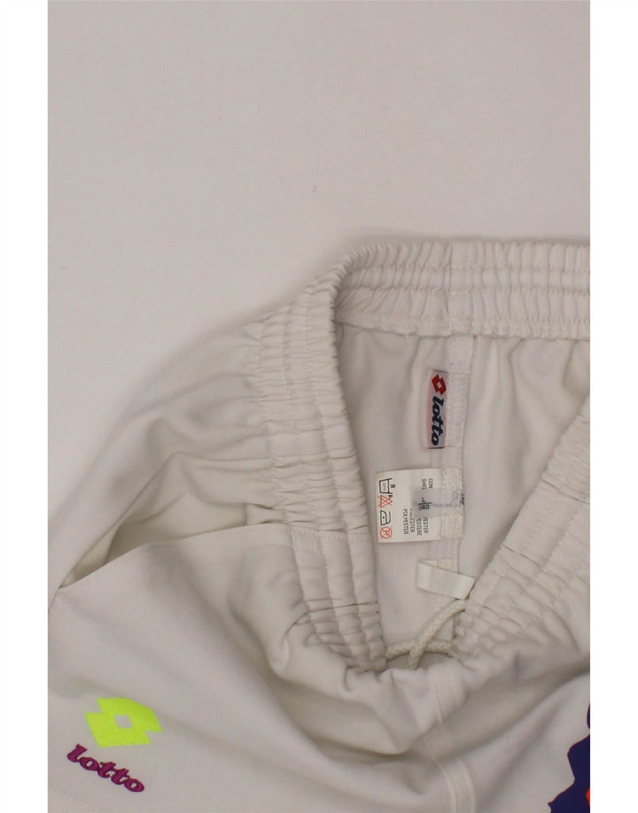 LOTTO Grafik-Sportshorts für Mädchen, 9–10 Jahre, Größe L, Weiß, Polyester