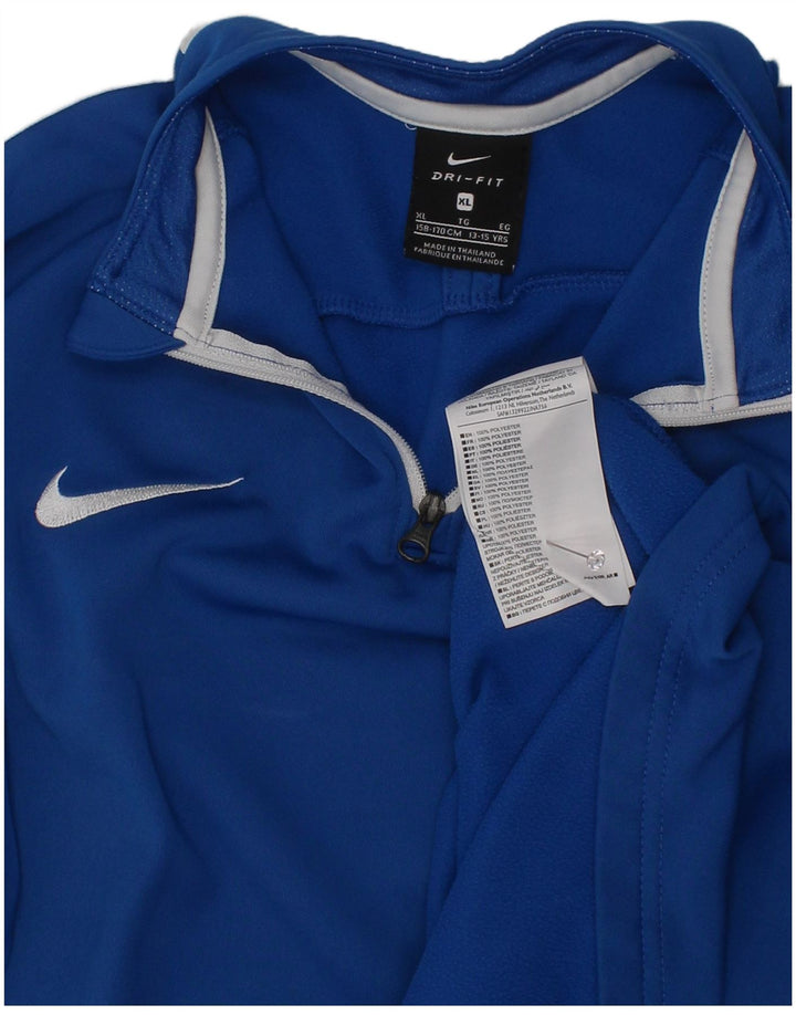 Nike Dri Fit Pullover-Trainingsanzugoberteil für Jungen, 13–14 Jahre, XL, Blau, Farbblock