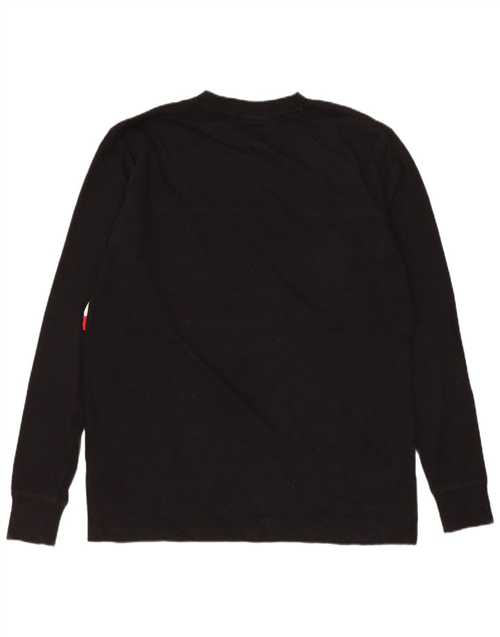 Fila Damen Übergroßes Grafik-Top mit langen Ärmeln, UK 2 2XS, Schwarz, Farbblock