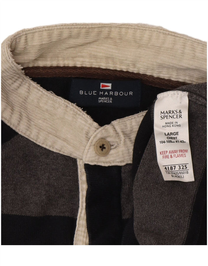 Marks & Spencer Herren-Pullover „Harbor“ mit Rollkragen, Blau, Größe L, Grau