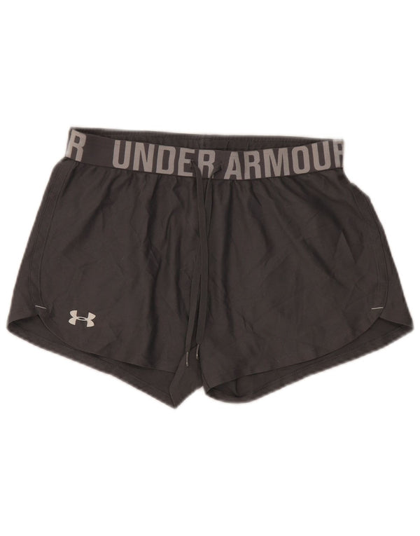 Under Armour Damen Heat Gear Graphic Sport Shorts UK 6 XS Grau