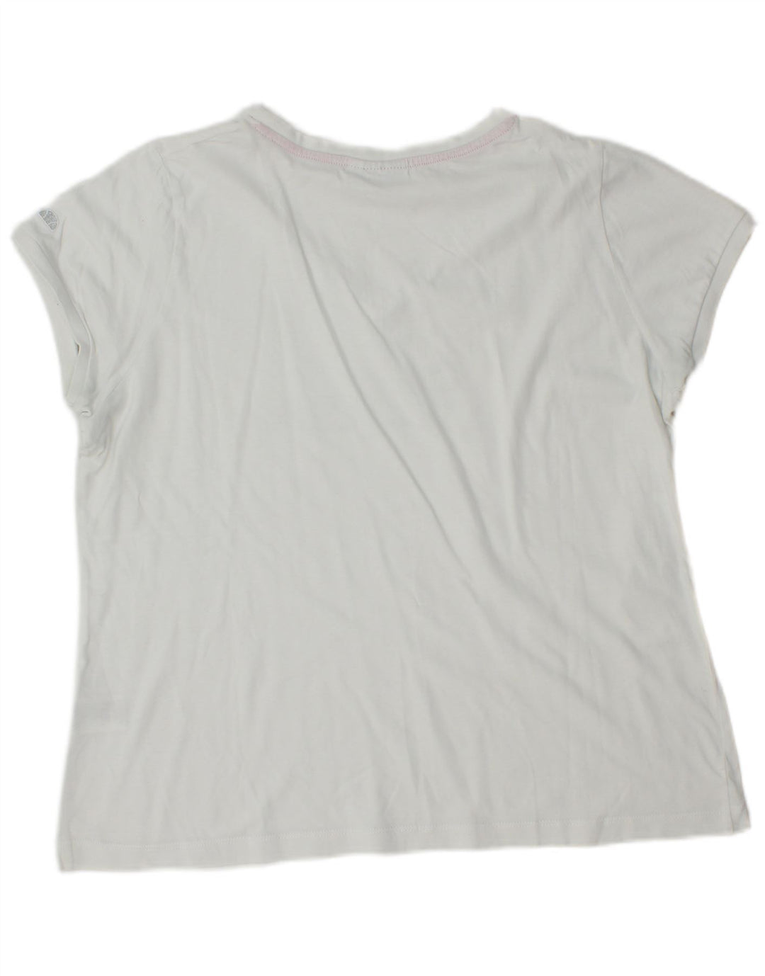 Ellesse Womens Graphic T-Shirt Top UK 20 2XL Weiße Baumwolle