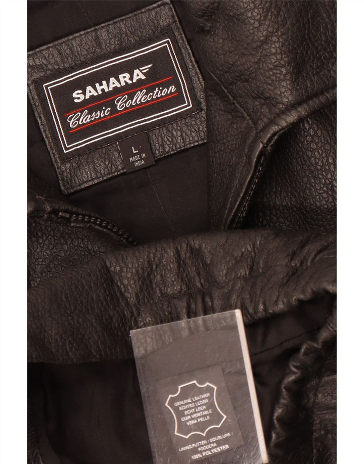 Vintage Herren Lederjacke UK 40 Großes schwarzes Leder