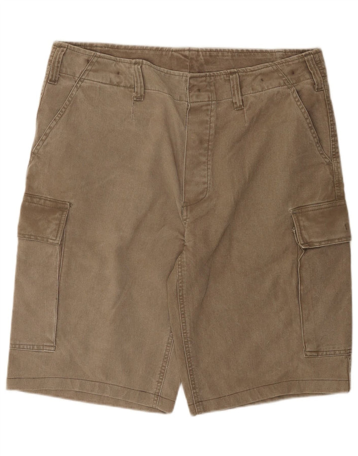 Vintage Herren Cargo Shorts W36 Große Khaki Baumwolle