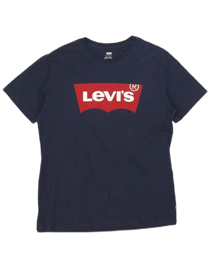 Levi's Herren-T-Shirt mit Grafik, Größe L, Marineblau