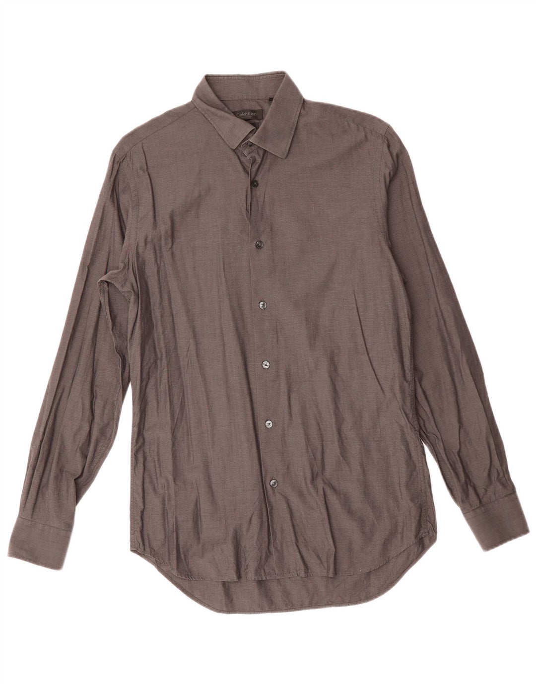 CALVIN KLEIN Herren Slim Fit Hemd Größe 41 16 Large Grau