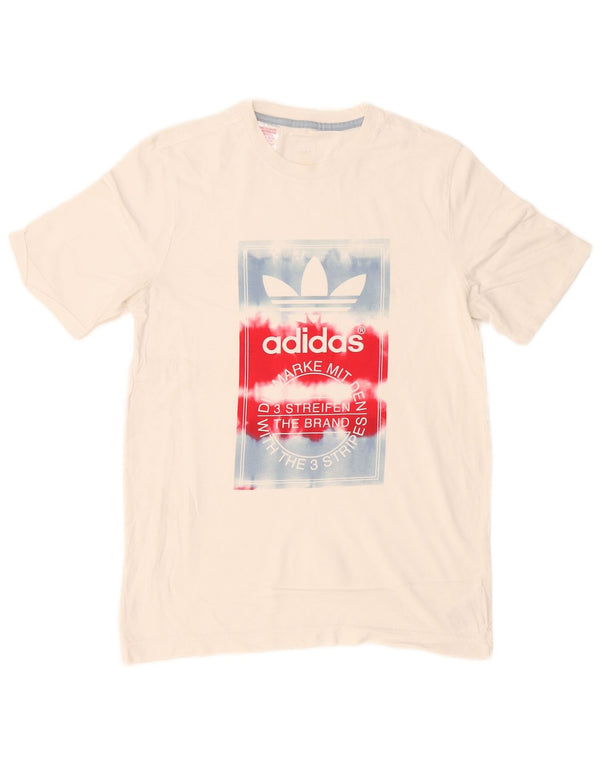 Adidas Jungen T-Shirt mit Grafik, 15–16 Jahre, weiße Baumwolle