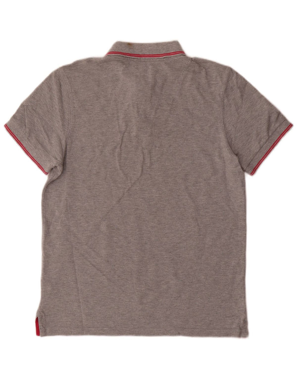 Joules Slim-Fit-Poloshirt für Herren aus mittelgrauer Baumwolle
