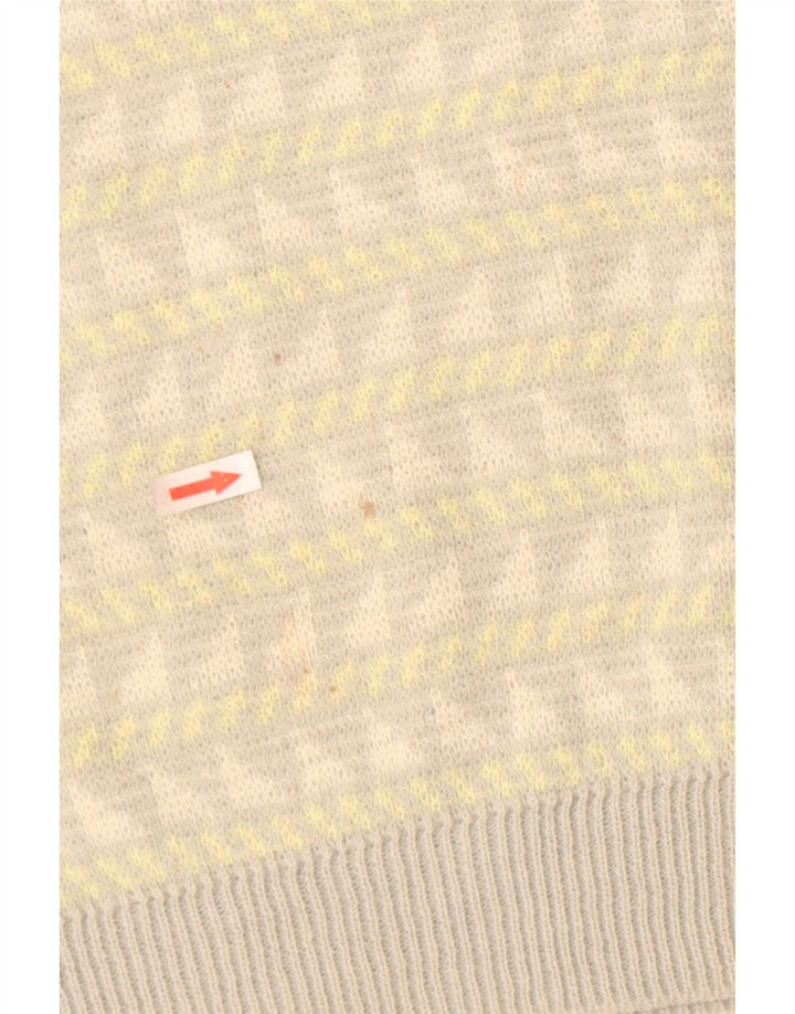 James Dillon Herren Weste Tank Top Mittelgraues geometrisches Acryl