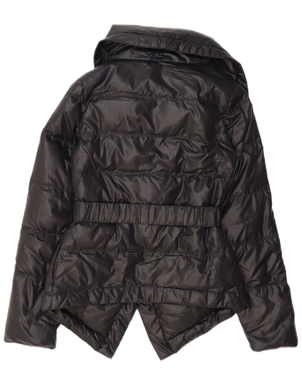 Pinko Damen Wattierte Jacke UK 10 Small Schwarz Polyester