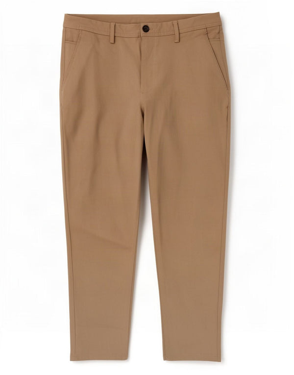 Zara Mens Slim Chino Trousers EU 44 Large W34 L26 Beige Viscose