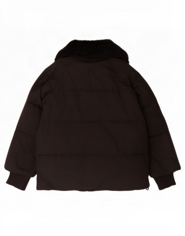 Marks & Spencer Damen Übergroße wattierte Jacke UK 16 Large Schwarz Polyester