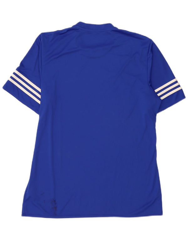 Adidas Herren Climalite T-Shirt Top Large Blau Polyester