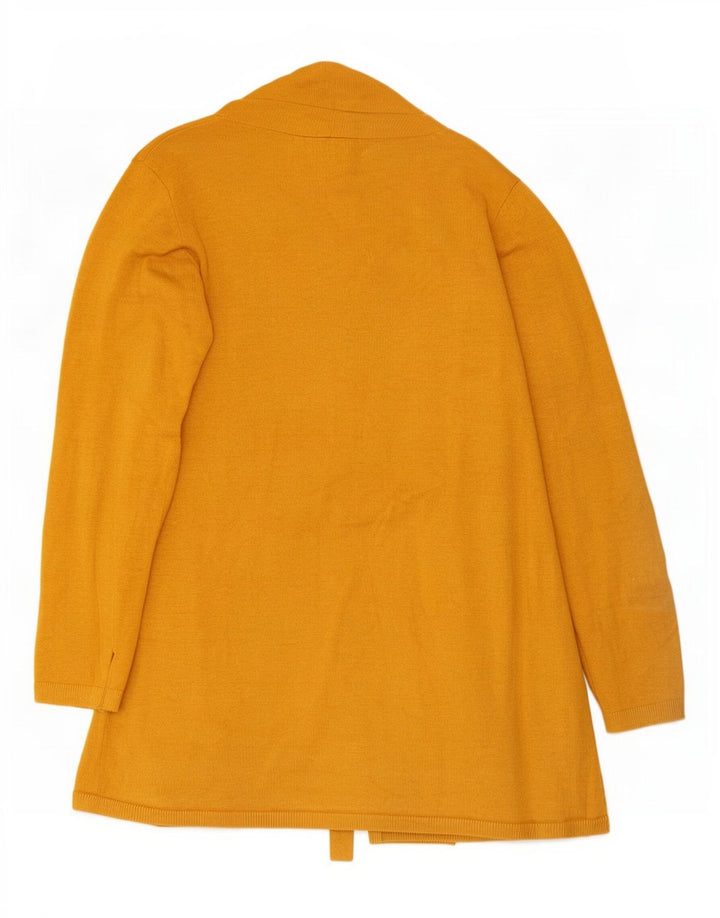 Offener Cardigan-Pullover für Damen von Zara, Gr. 10, klein, gelbe Viskose