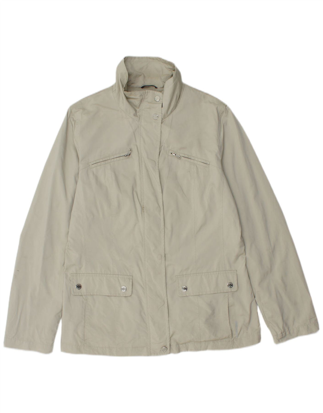 Geox Womens Utility Jacke UK 14 Large Grau Polyester